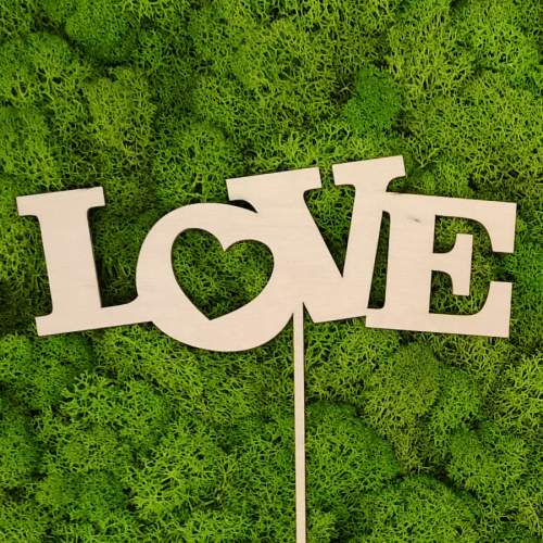Love - topper na tort weselny