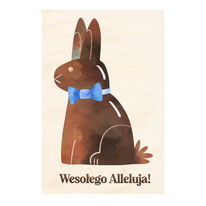 drewniana kartka wielkanocna czekoladowy zajaczek.jpg